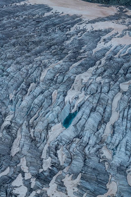 Close up of Little Matterhorn glacier