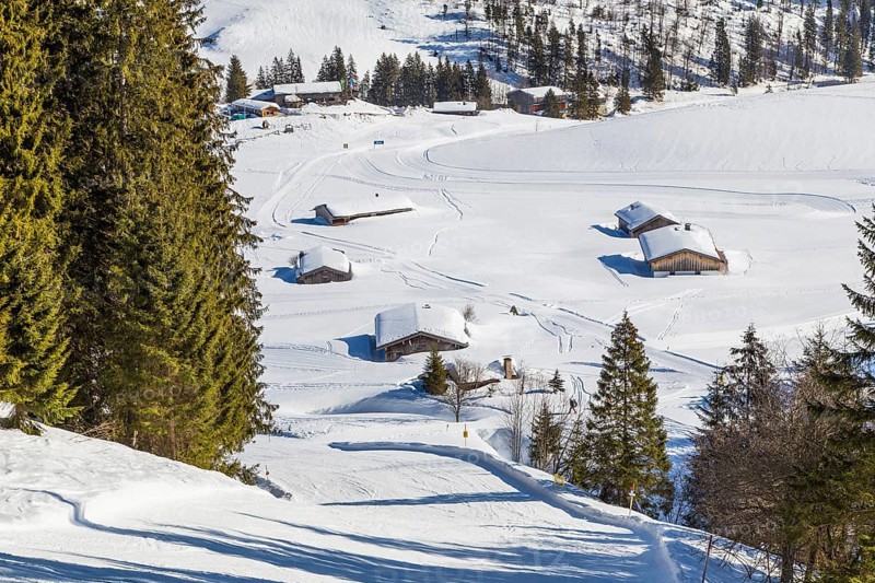 Finish slope of the Gruensee downhill run