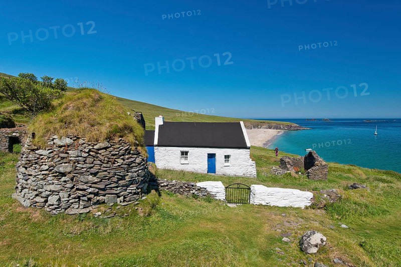 Walker at an old Irish house on the Great Blasket Islands