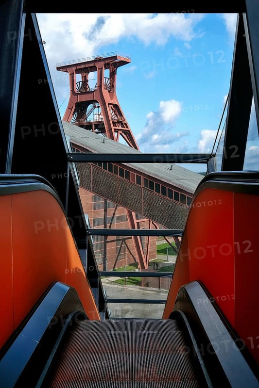 Escalator to the visitor centre and Ruhr Museum at Zeche Zollverein