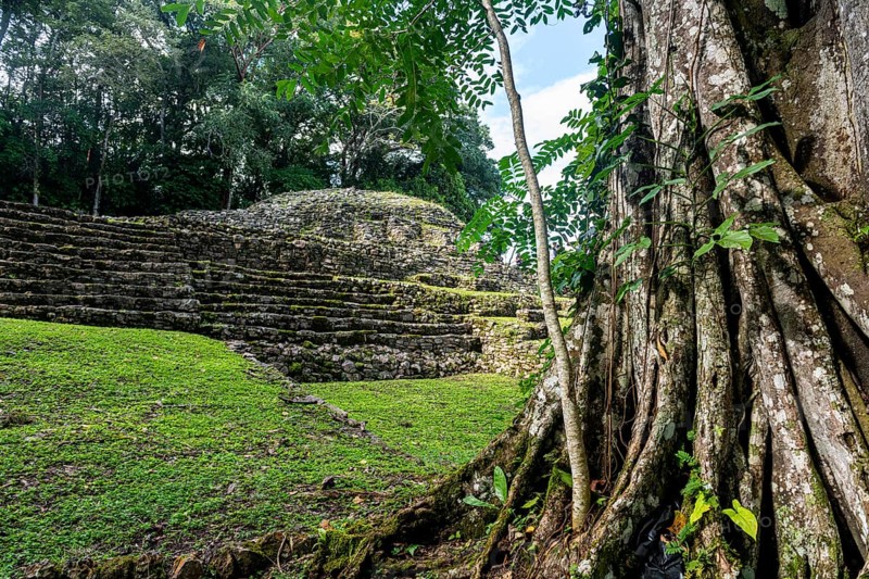 Archeological Maya site Yaxchilan in the jungle of Chiapas