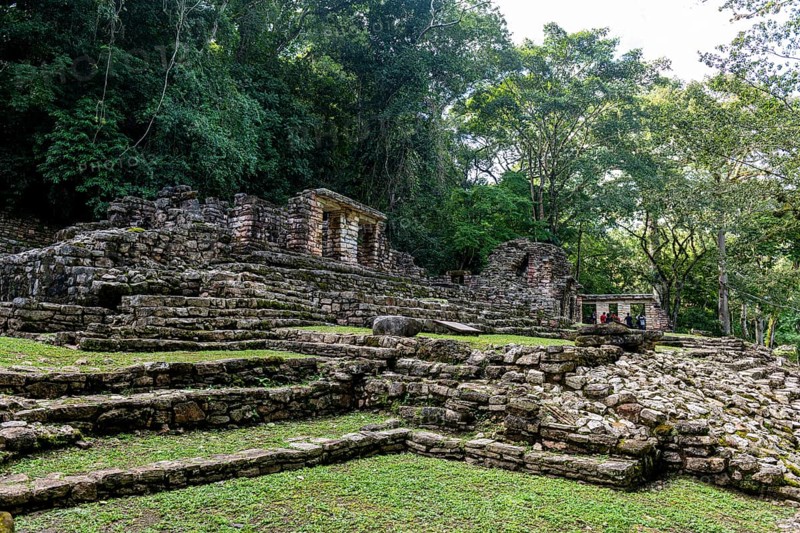 Archeological Maya site Yaxchilan in the jungle of Chiapas