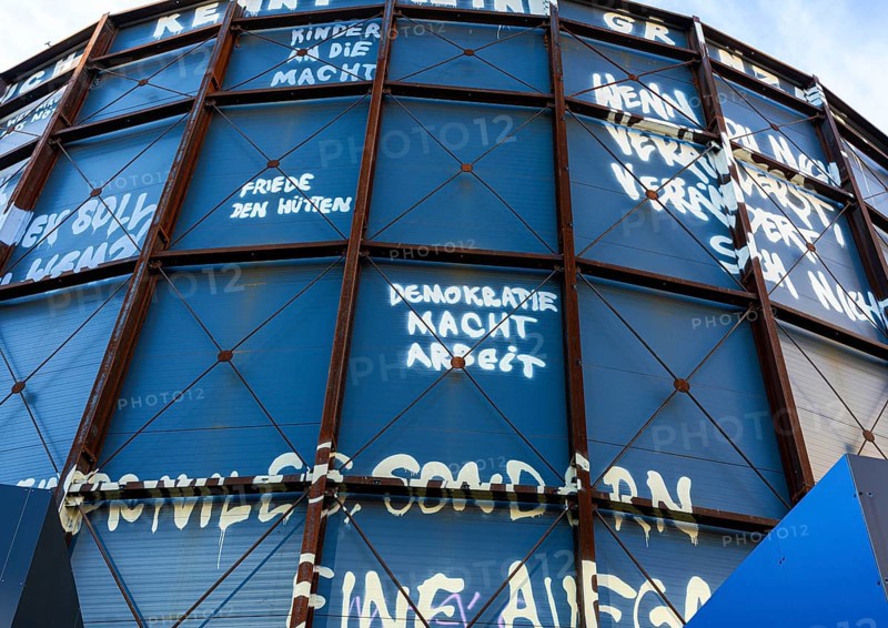 Temporary 360 degree panorama installation at Checkpoint Charlie