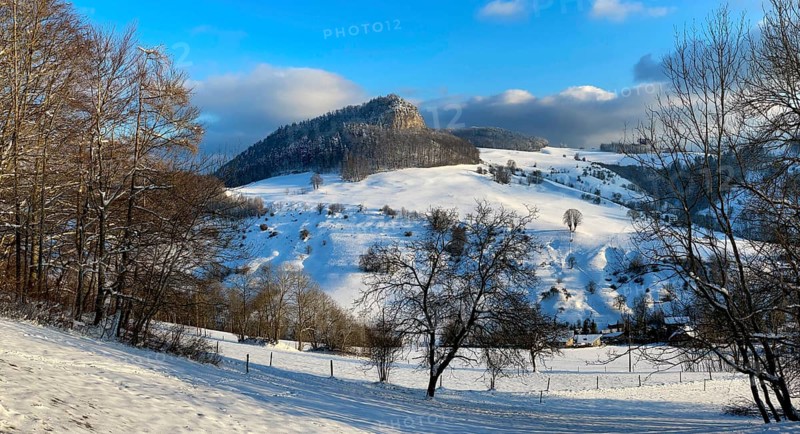 Wisner Flueh in the Solothurn Jura in winter