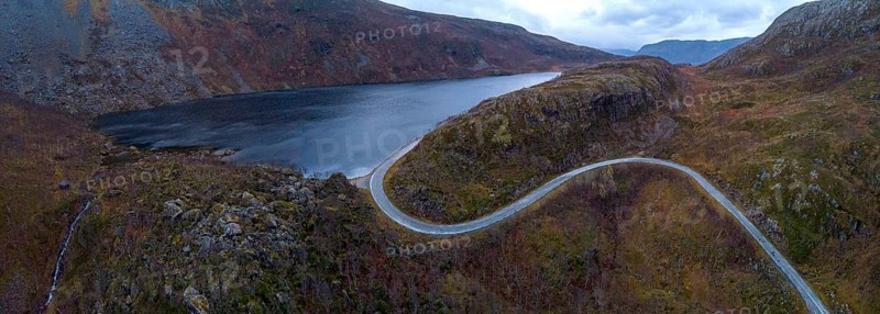 View over Lake Storvatnet near Grotfjord