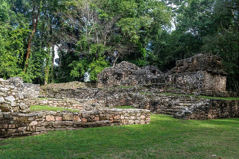 Archeological Maya site Yaxchilan in the jungle of Chiapas