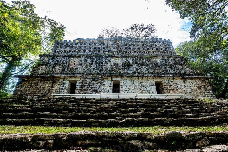 Archeological Maya site Yaxchilan in the jungle of Chiapas