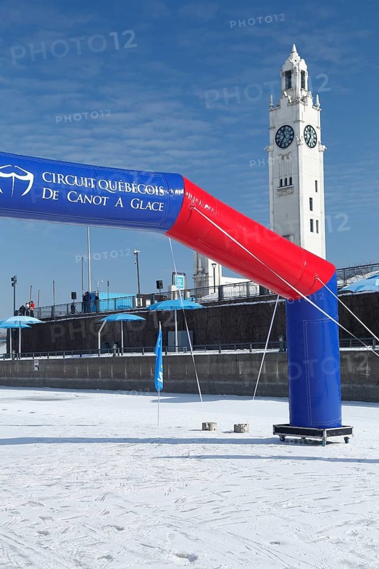 Canoe race on ice