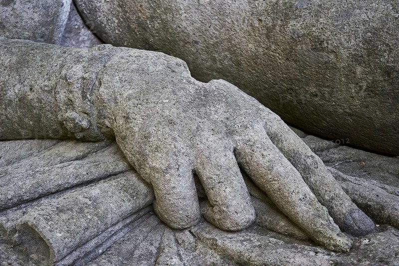 Statue of a sleeping woman