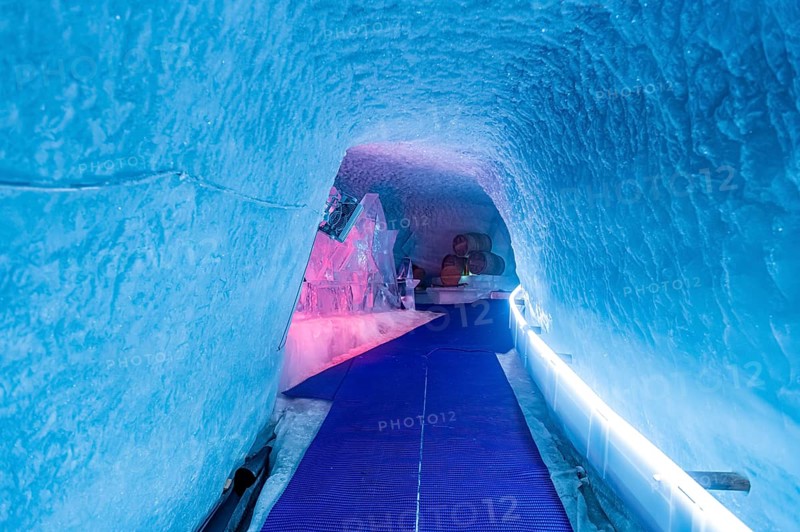 Carved tunnels in the Glacier paradise