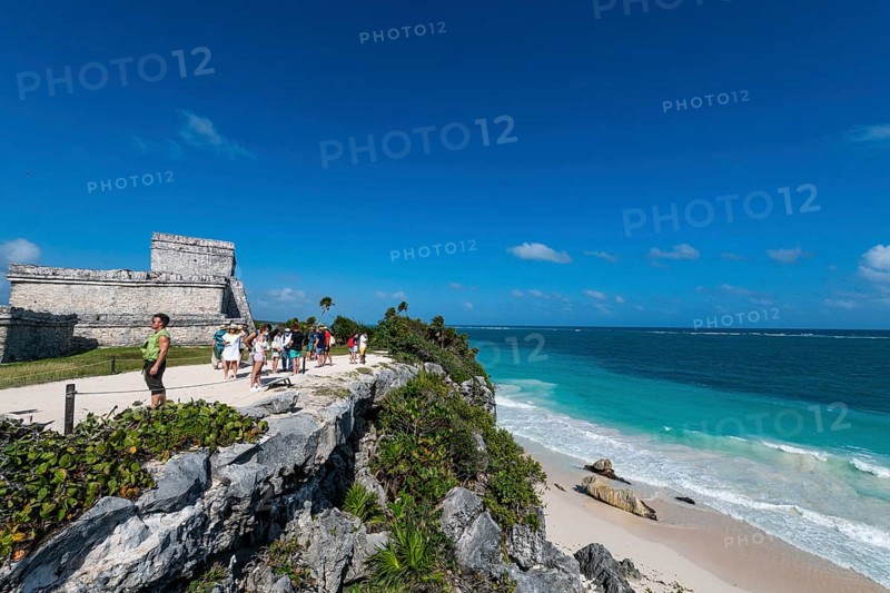 Pre-Columbian Mayan walled city Tulum