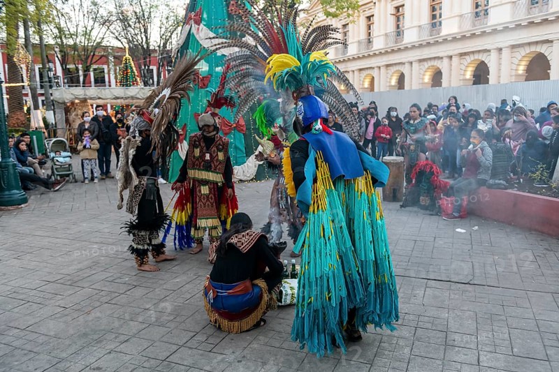 Tzotzil dancers performing for tourists