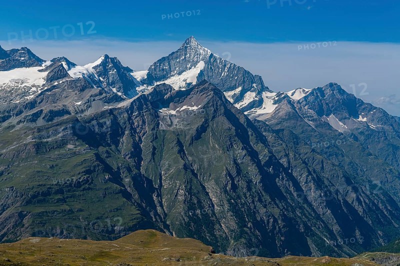Mountains and Glacier on the Pennine Alps