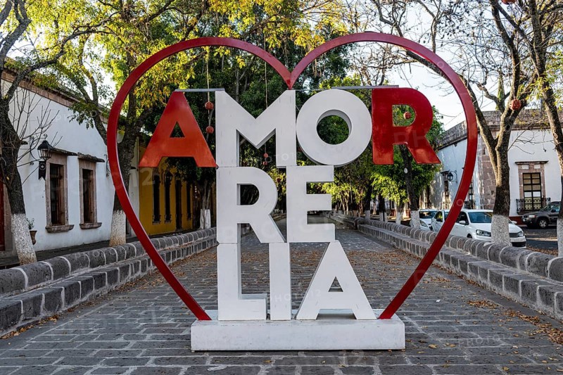Pedestrian zone in the Unesco site Morelia