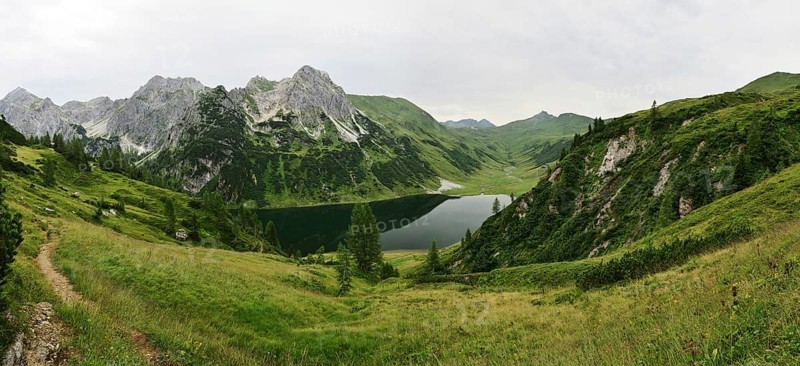 Tappenkarsee lake in the Radstaedter Tauern mountain range of the Alps