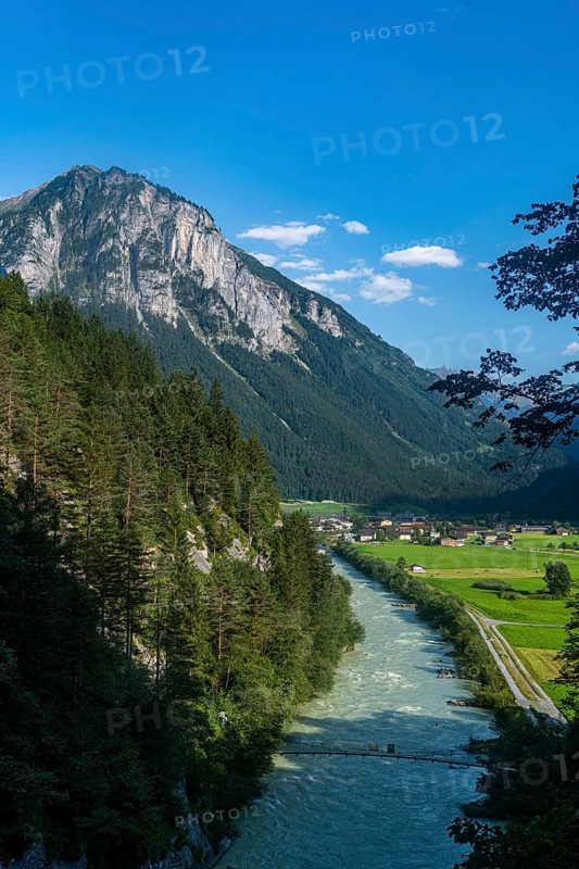 River Aare flowing through the Aare gorge