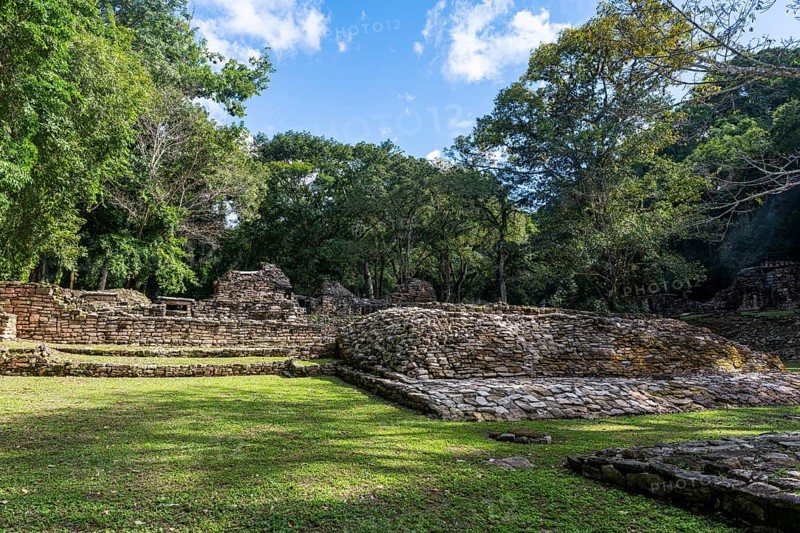 Archeological Maya site Yaxchilan in the jungle of Chiapas