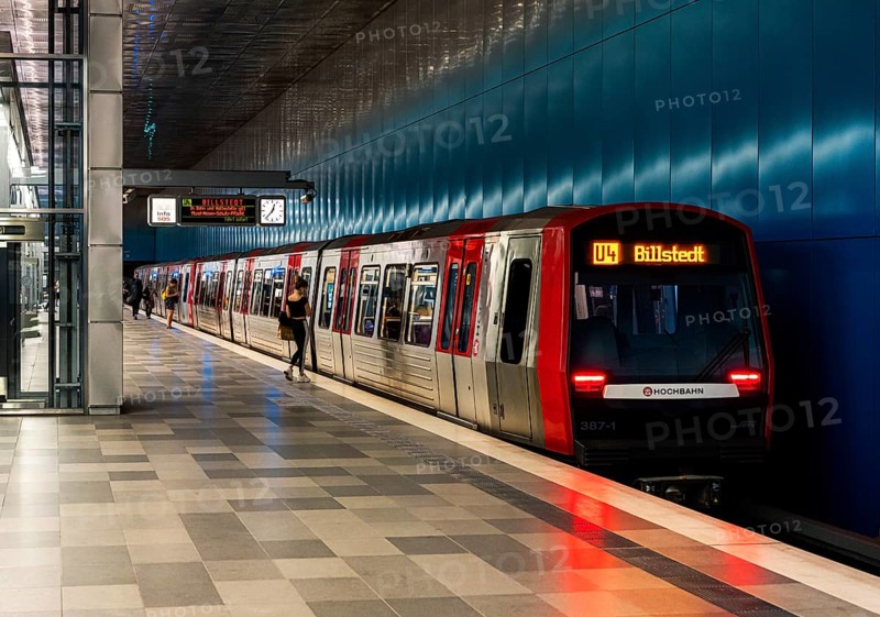 The Ueberseequartier underground station in Hamburg