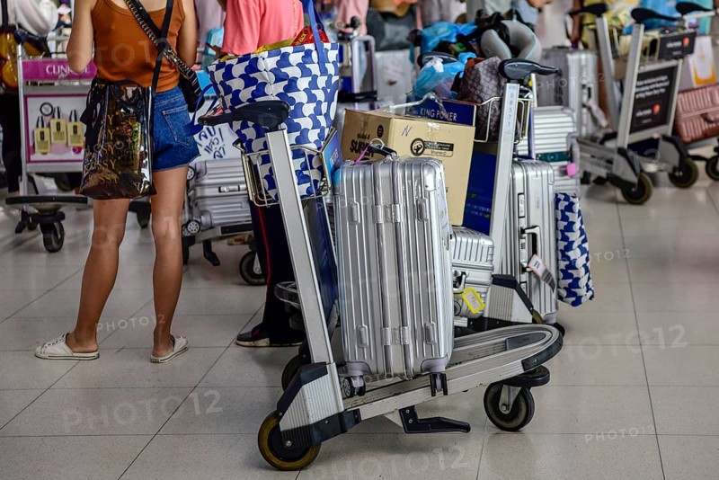Tourists with luggage