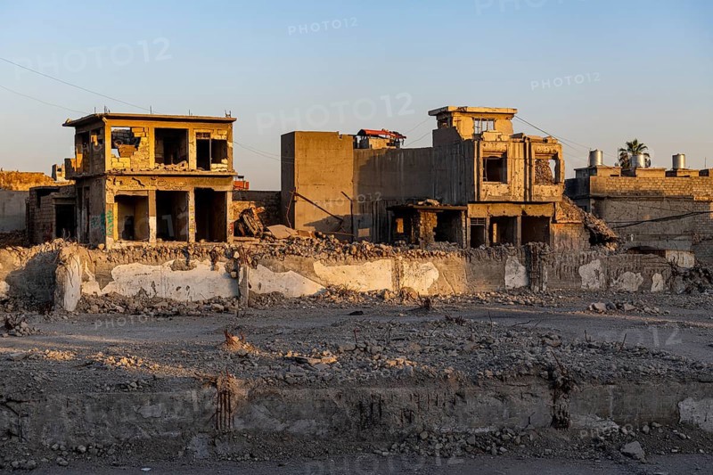 Destroyed houses from ISIS