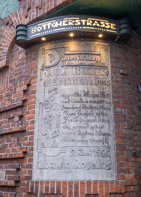 Paula Becker Modersohn House at the entrance to Boettcherstrasse in the old town of Bremen