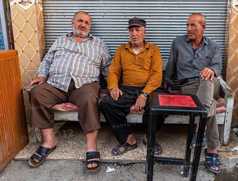 Locals in a teashop in the old house