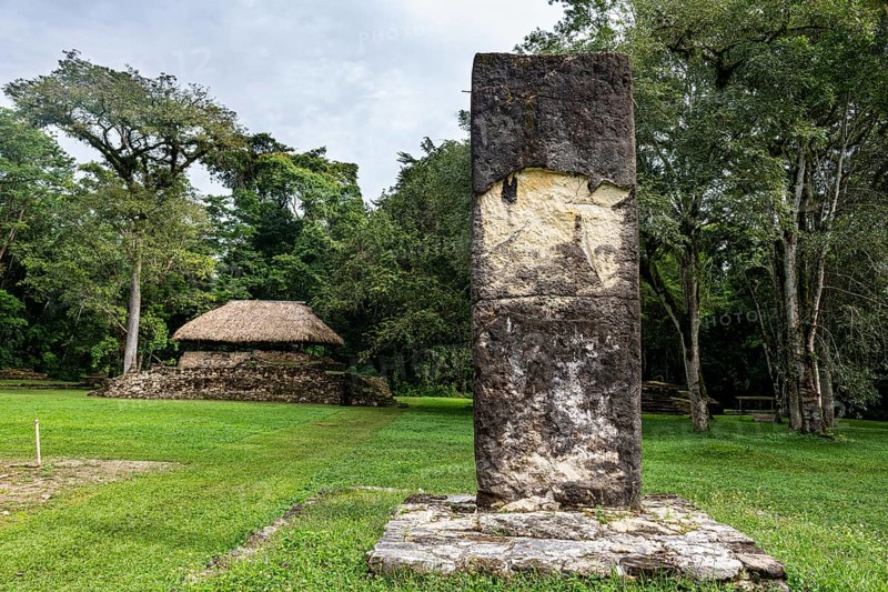 Old inscriptions at the ancient Maya archaeological site Bonampak