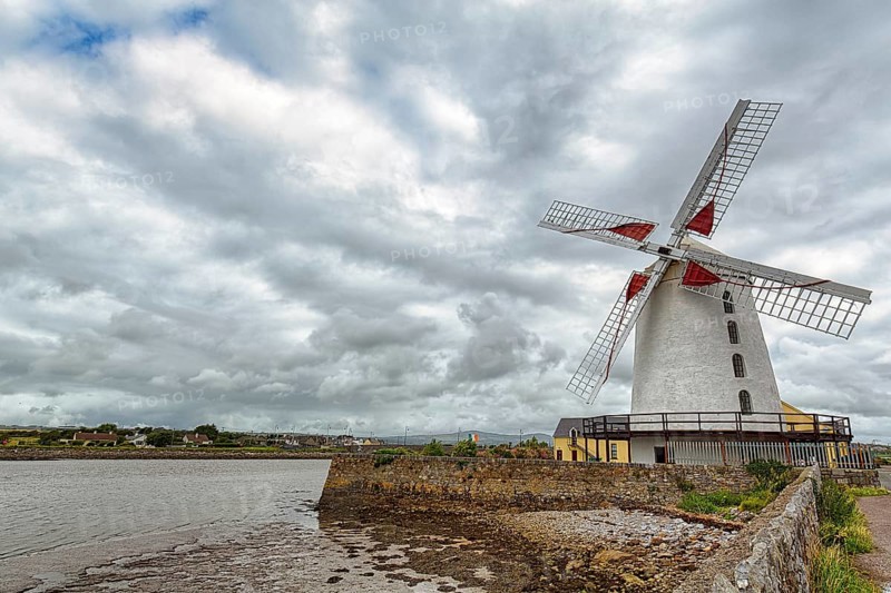 Blennerville five storey windmill and visitor centre on the River Lee