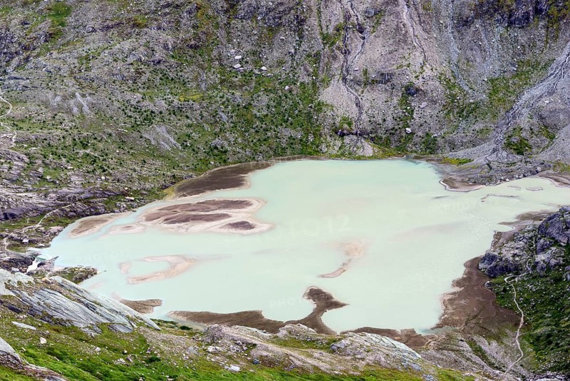 Glacial lake below the Pasterze