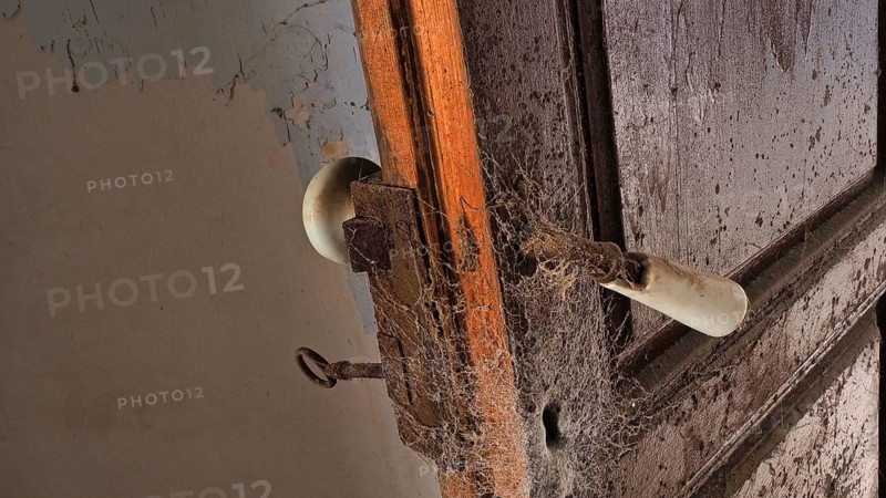 Old door with keyhole