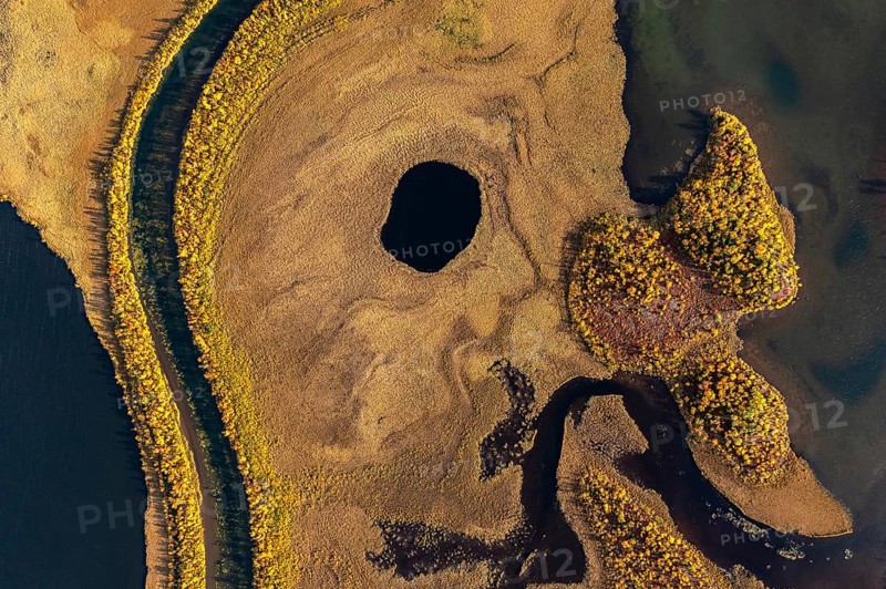River landscape from the air