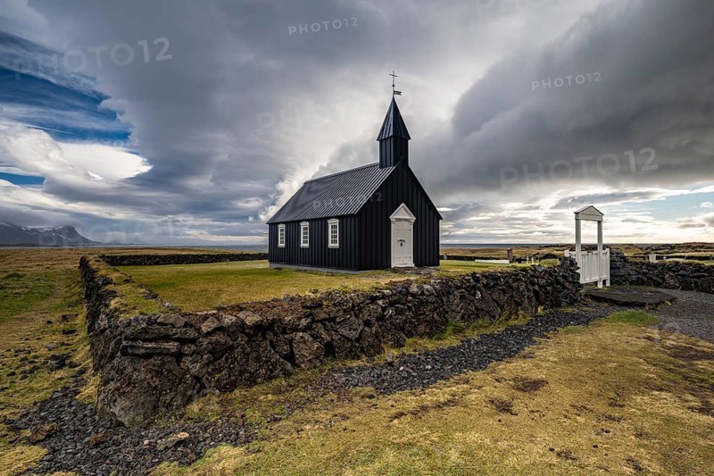 Black Wooden Church