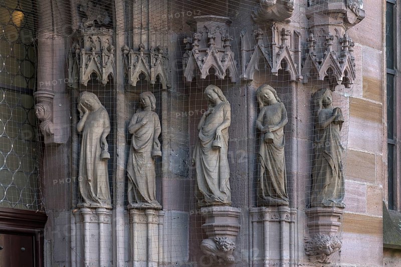 Sculptures of the Foolish Virgins at the Bridal Portal c. 1330