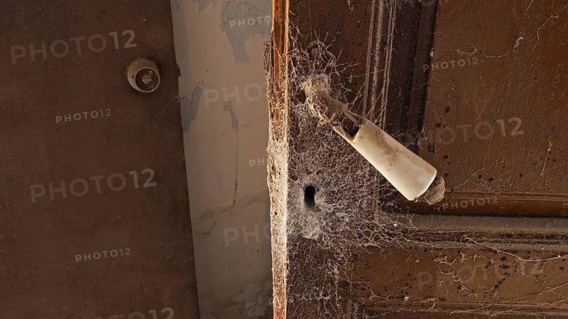 Old door with keyhole