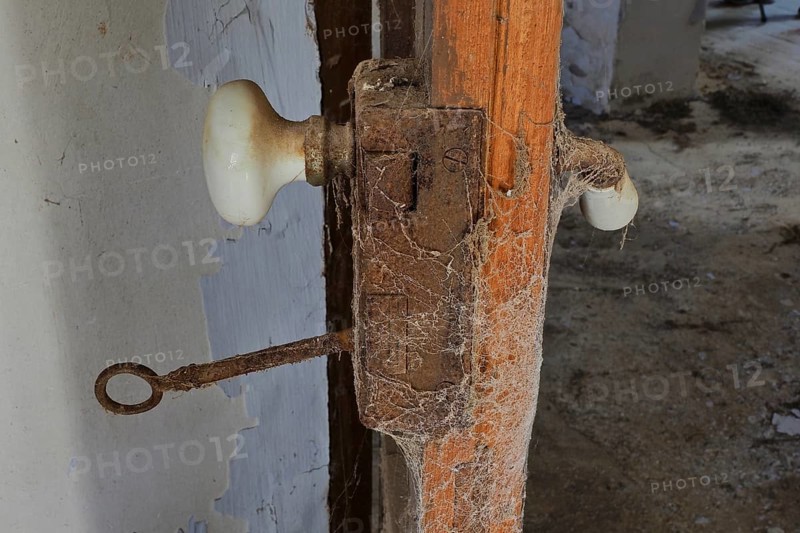 Old door with keyhole