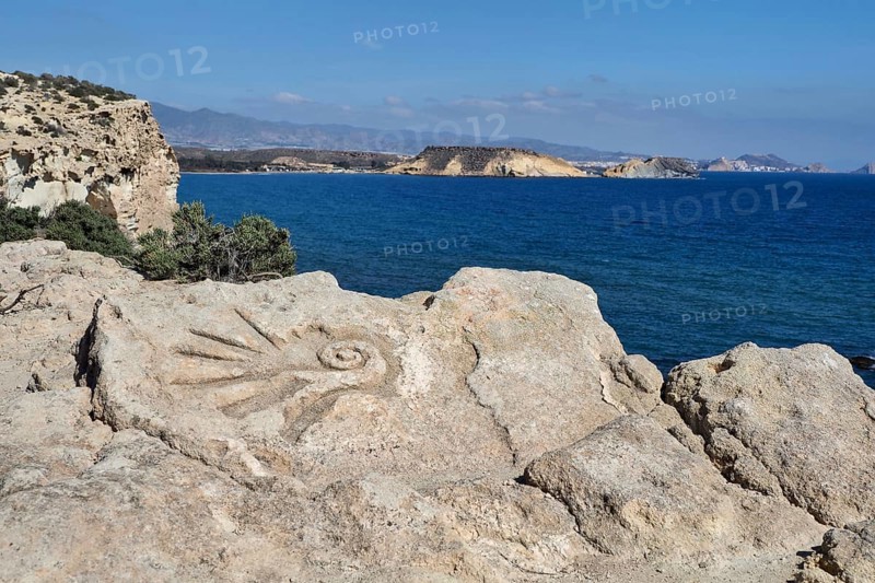 Coastal footpath on rocky coast from San Juan de los Terreros to Aguilas and Cabo Cope