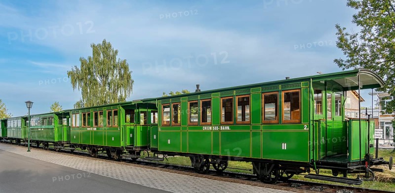 Green wagons of the Chiemsee Railway
