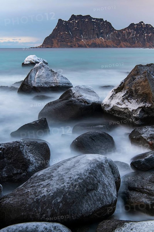 Stormy winter Scandinavian landscape