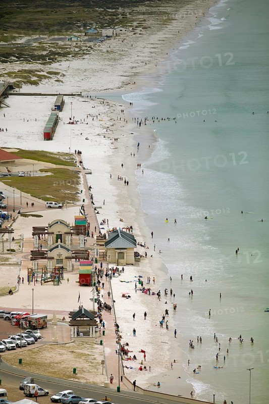 Bird's eye view of Muizenberg Beach