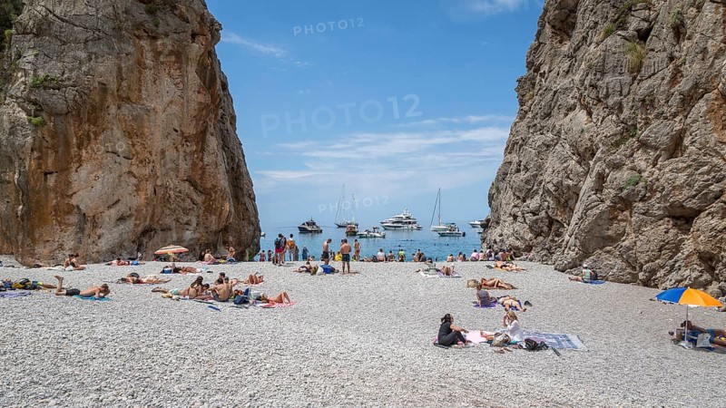 Beach at the end of the Torrent de Pareis gorge