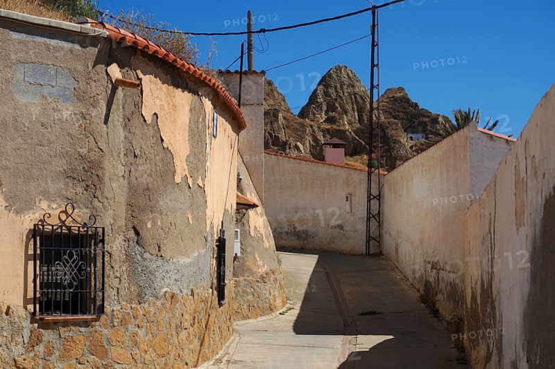 Alley in cave district of Guadix