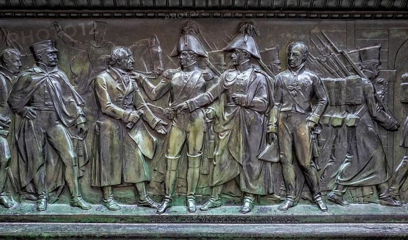 Bronze figures at the base of the monument to Frederick the Great Unter den Linden