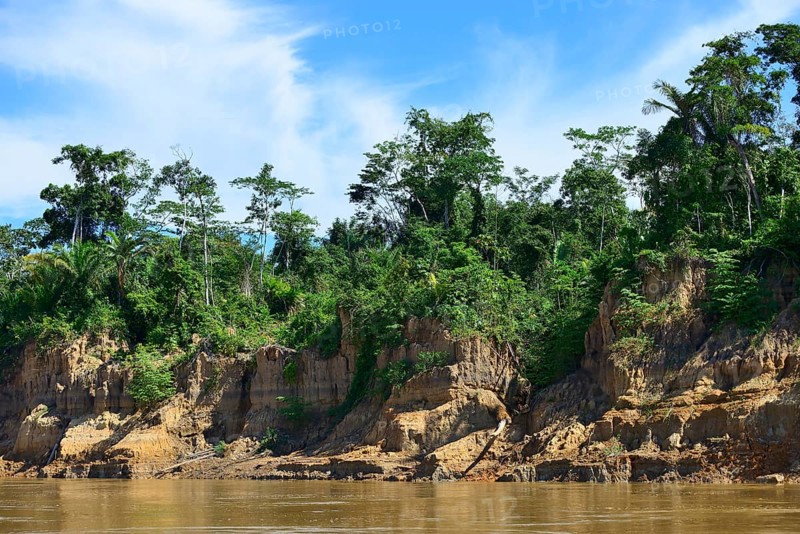 Fractured clay bank of the Rio Alto Beni