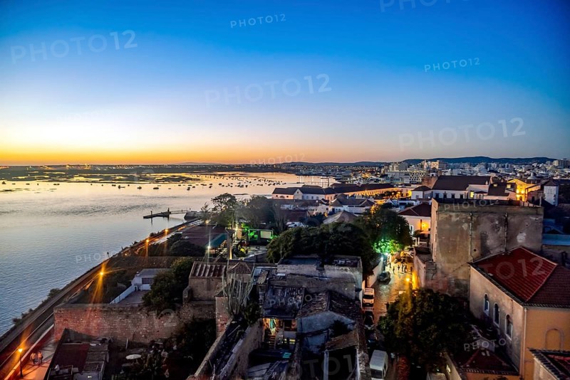 Faro cityscape by sunset