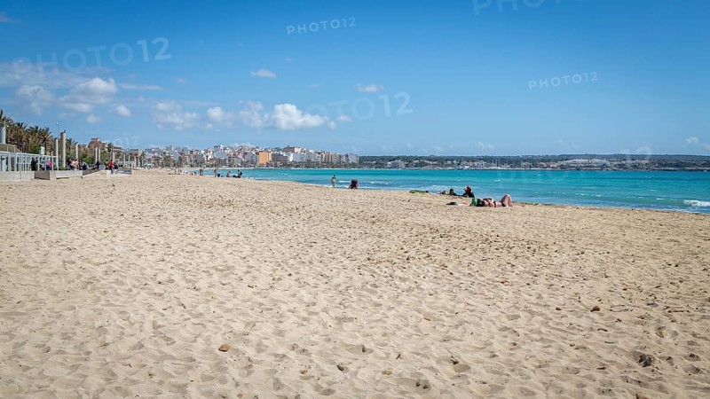 Deserted beach at Ballermann during Lockdown