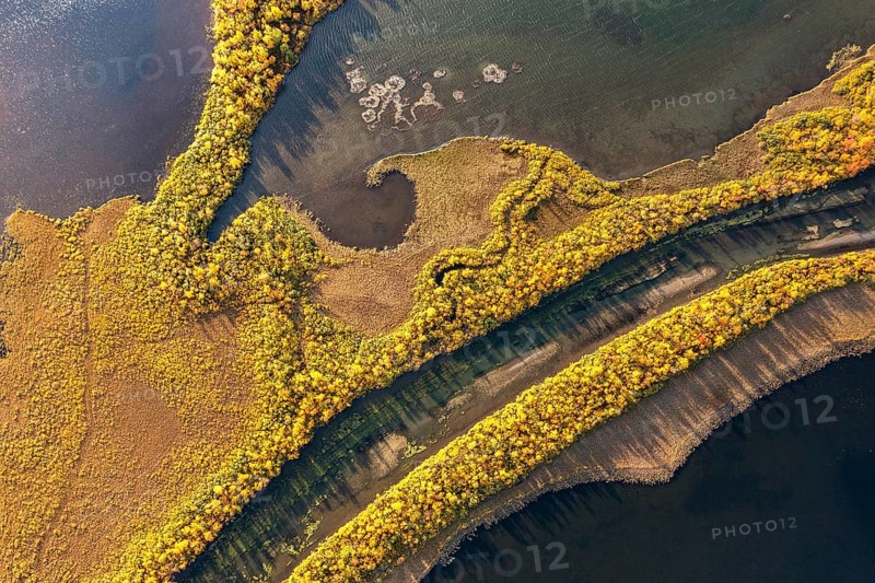 River landscape from the air
