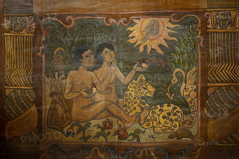 Wall painting in the church Iglesia de San Ignacio de Moxos