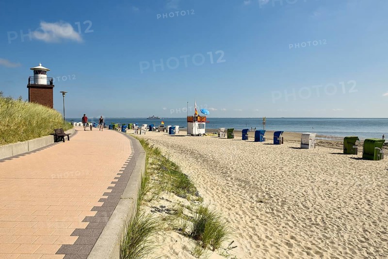 Lighthouse Olhoern with promenade and beach Wyk auf Foehr