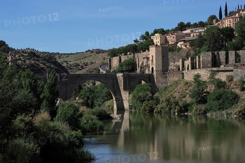 City view of Toledo with Puente de San Martin