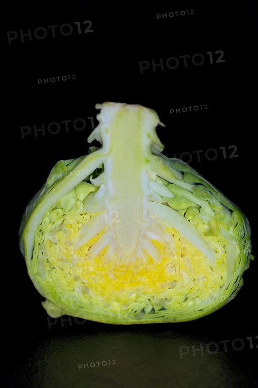 Halved brussels sprout